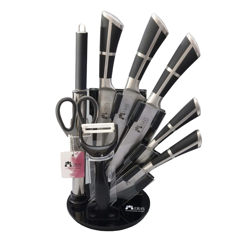 سرویس چاقو آشپزخانه 9 پارچه آیریس مدل 66