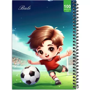 دفتر نقاشی 100 برگ بله مدل رحلی طرح فانتزی پسرانه فوتبال کد A4-N435