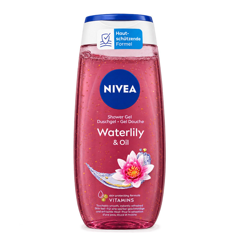 شامپو بدن نیوآ مدل Waterlily & Oil با رایحه گلی مناسب برای انواع پوست حجم 250 میلی لیتر