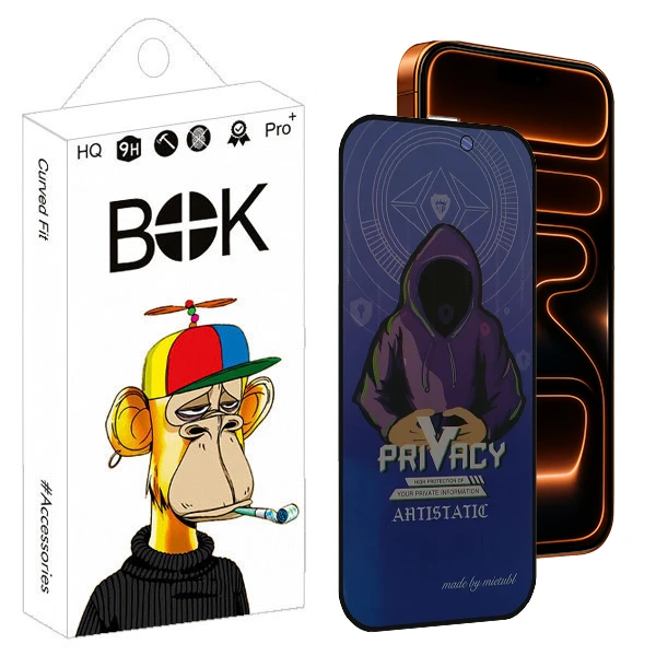 محافظ صفحه نمایش حریم شخصی بوک مدل Mietubl Iron مناسب برای گوشی موبایل اپل iPhone 17 pro Max