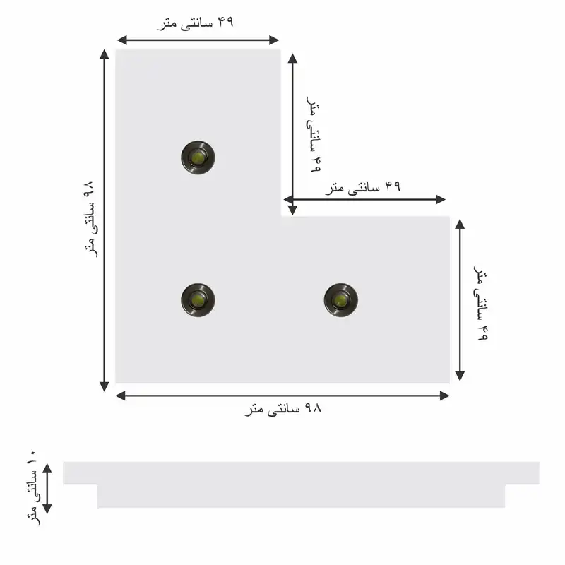کناف پیش ساخته سقف مدل آرک طرح چند وجهی کد LS4 بسته 4 عددی