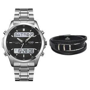 ساعت مچی عقربه‌ای مردانه کوارتز اسکمی مدل 2049SIBK به همراه دستبند