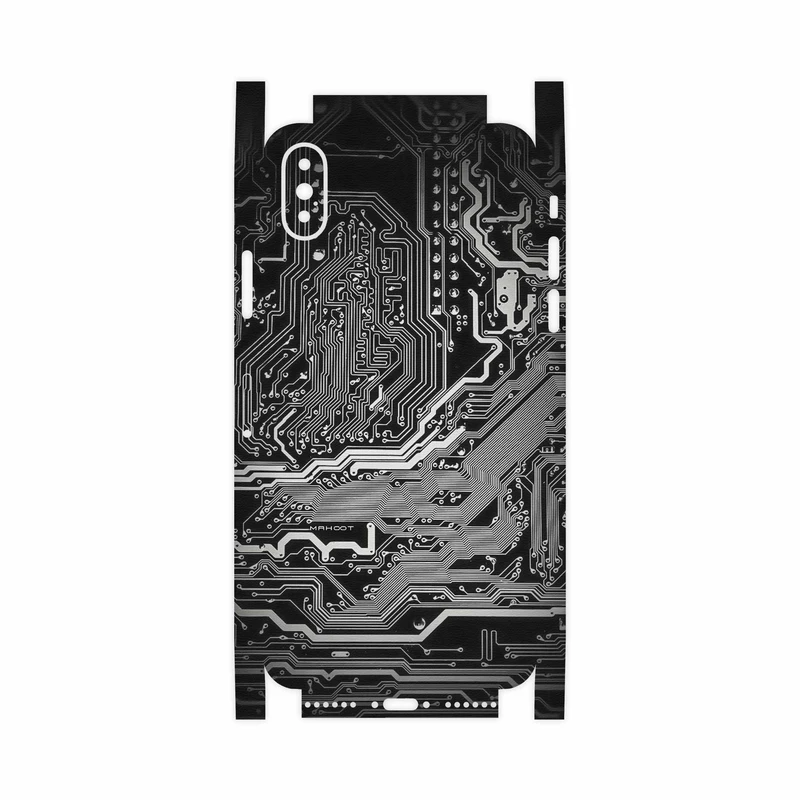 برچسب پوششی ماهوت مدل Black Printed Circuit Board-FullSkin مناسب برای گوشی موبایل اپل iPhone X