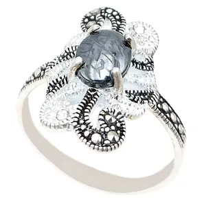 انگشتر نقره زنانه مدل حدید هفت جلاله کد VA3567