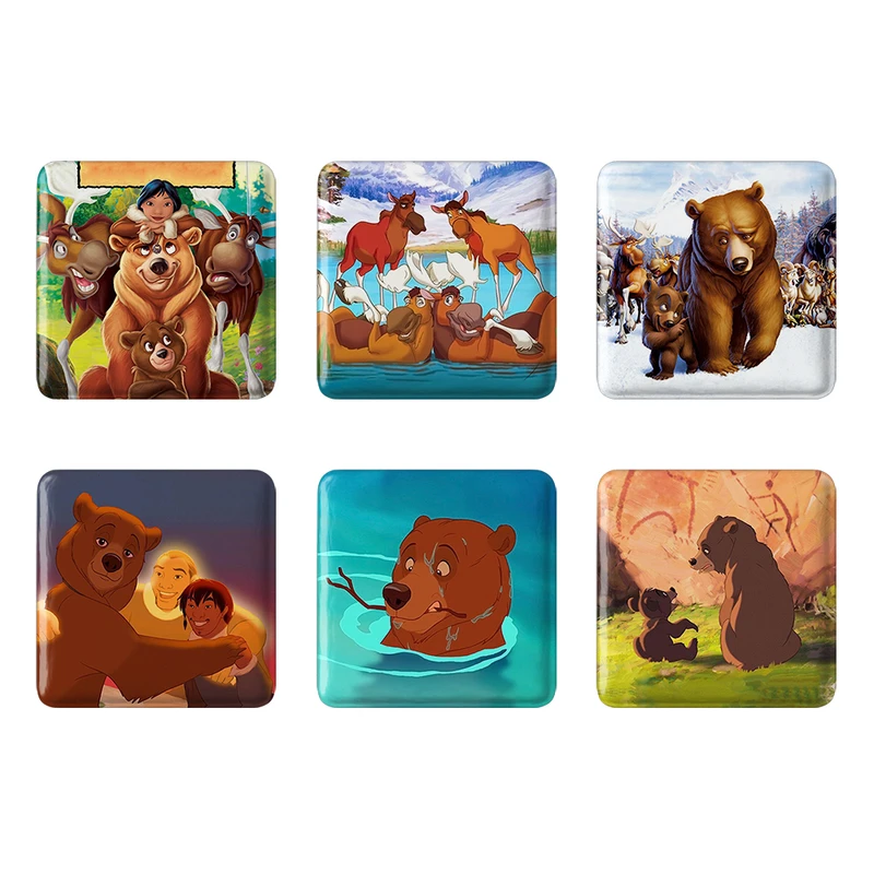 مگنت خندالو طرح انیمیشن خرس برادر کد 644B مجموعه 6 عددی