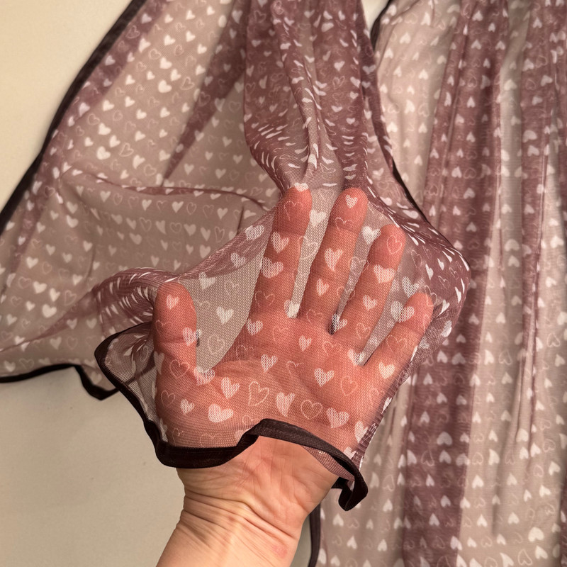 شال زنانه مدل توری ارگانزا قلبی بهاره