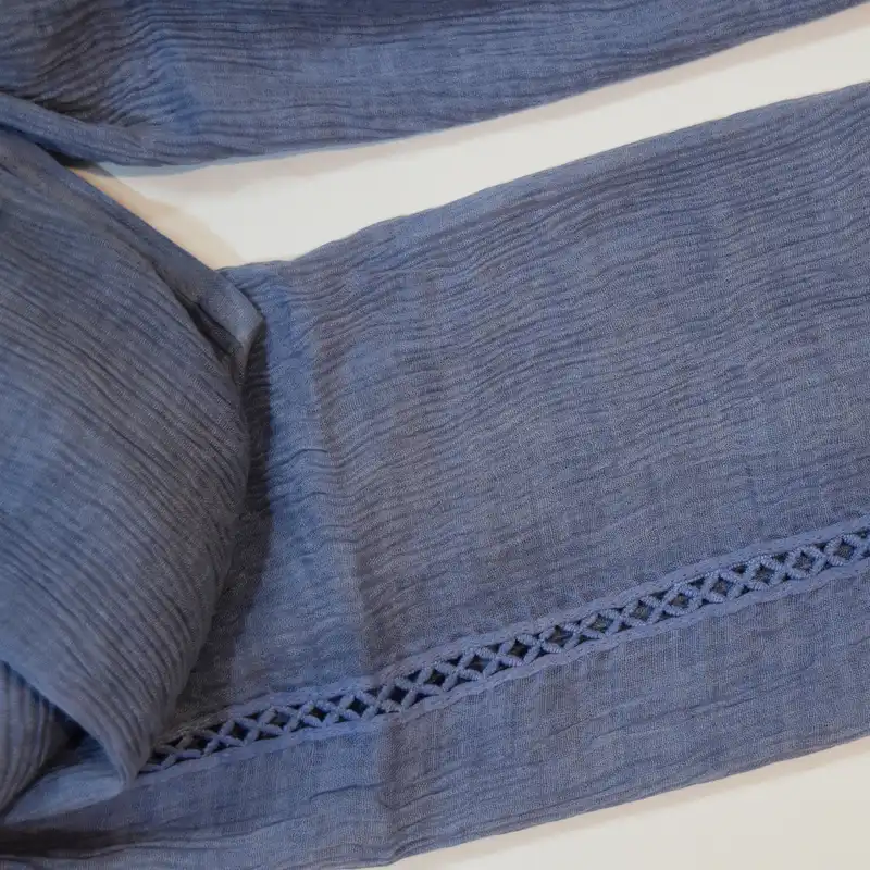 شال زنانه مدل پلیسه دانتل دار کد D25