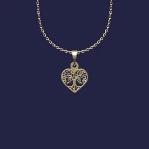 گردنبند طلا 18 عیار زنانه مدوپد مدل قلب کد Z2-1-1237