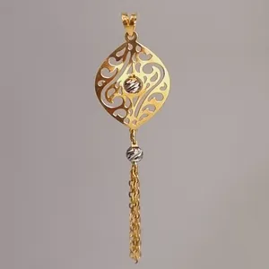 آویز گردنبند طلا 18 عیار زنانه مدل لیزری گالری یارطلا گد PLL40-1