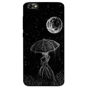 Megafone Girl and Moon 1369 Cover For Huawei Y5 2018 / Y5 Prime 2018 / Y5 Lite 2018