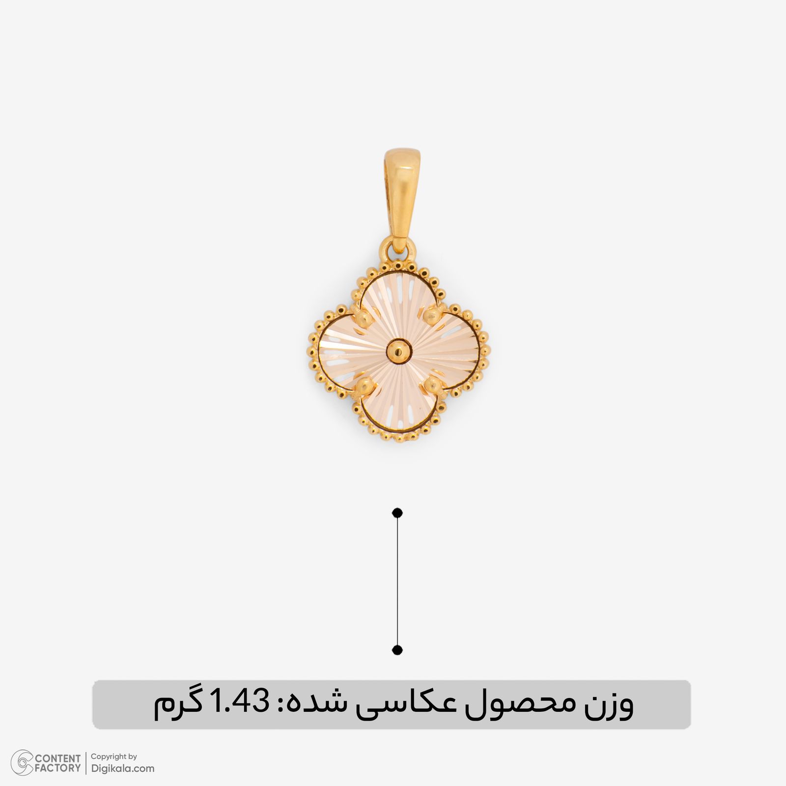 آویز گردنبند طلا 18 عیار زنانه گلدم طرح ونکلیف کد PE147007 -  - 5