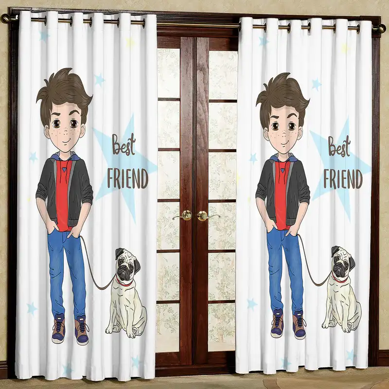 پرده مدل پسر پانچی کد 4797a سایز 200x140 سانتی متر