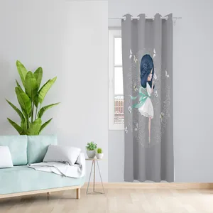 پرده طرح کودک مدل مخمل پانچی کد L 1145 Z سایز 140x200 سانتی متر