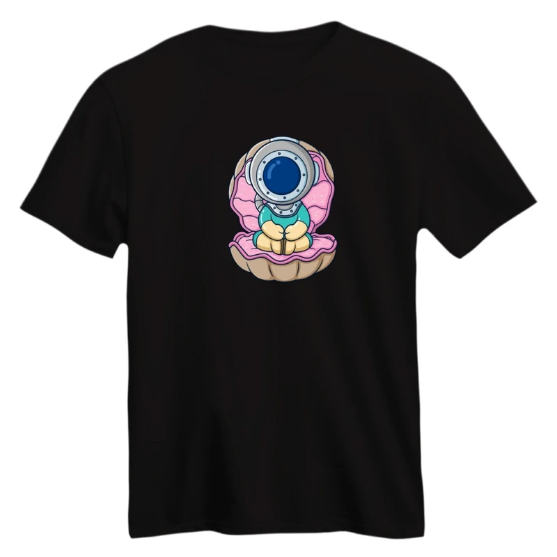 تی شرت آستین کوتاه زنانه مدل آدم فضایی کد 04