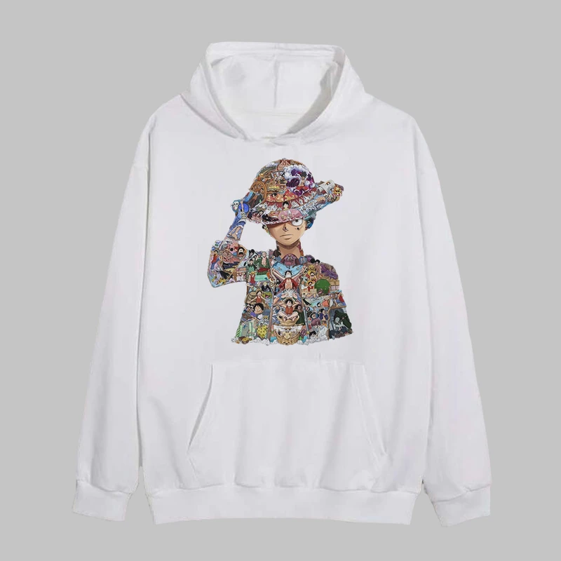 هودی مردانه مدل انیمه ای وان پیس شخصیت لوفی کد anm252