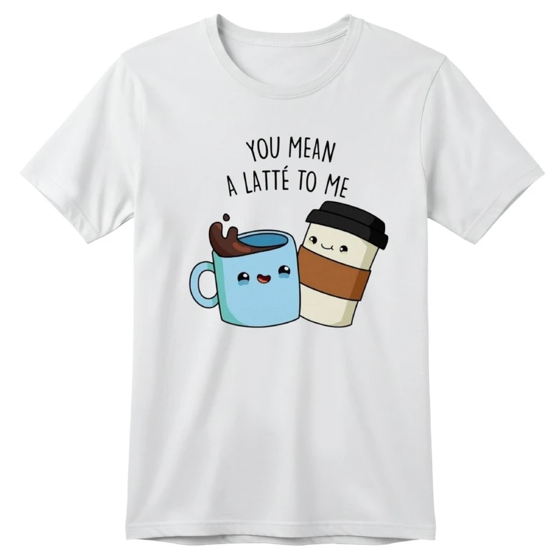 تی‌شرت آستین کوتاه بچگانه مدل لیوان قهوه کد v17 