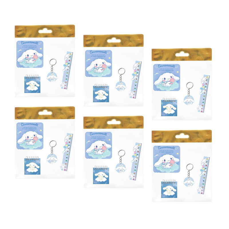 بسته لوازم تحریر مدل  4 تکه چوبی طرح سینامورول کد 1 مجموعه 6 عددی