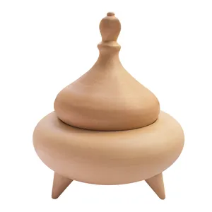 شکلات خوری سفالی خام مدل سه پایه