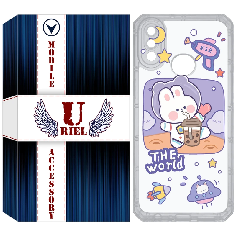 کاور یوریل مدل Clear کد 8 طرح خرگوش فضانورد مناسب برای گوشی موبایل سامسونگ Galaxy A10S / M10S