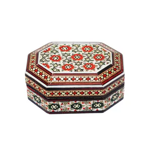جا سکه ای خاتم کاری مدل هشت ضلعی