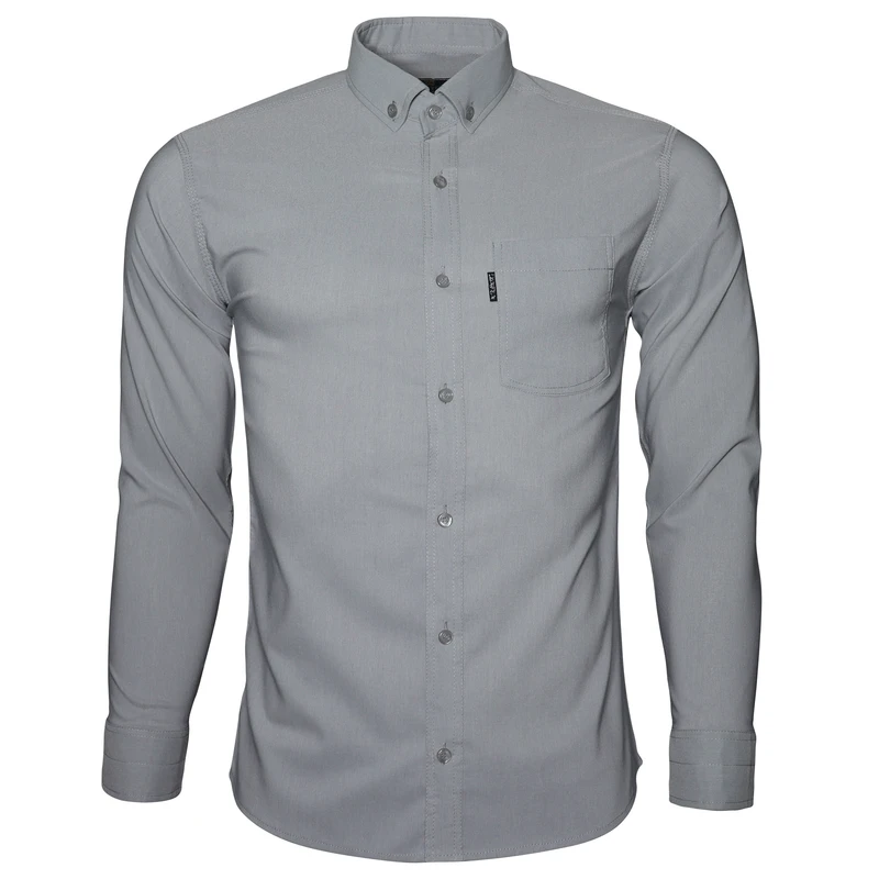 پیراهن آستین بلند یقه برگردان مردانه مدل تک جیب کد DL19