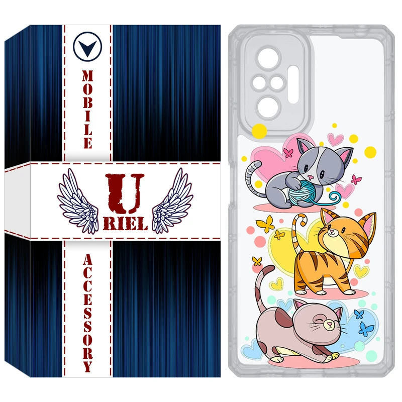 کاور یوریل مدل Clear کد 6 طرح گربه مناسب برای گوشی موبایل شیائومی Redmi Note 10 Pro / Note 10 Pro Max