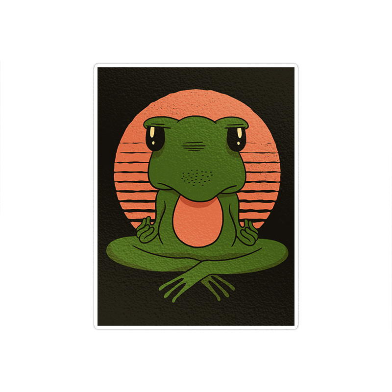 استیکر تزئینی موبایل و تبلت ماسا دیزاین مدل stkv0225 طرح قورباغه.یوگا