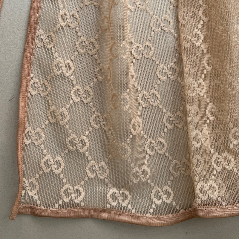 شال زنانه مدل توری گیپور زنجیری مجلسی دور نوار دوزی