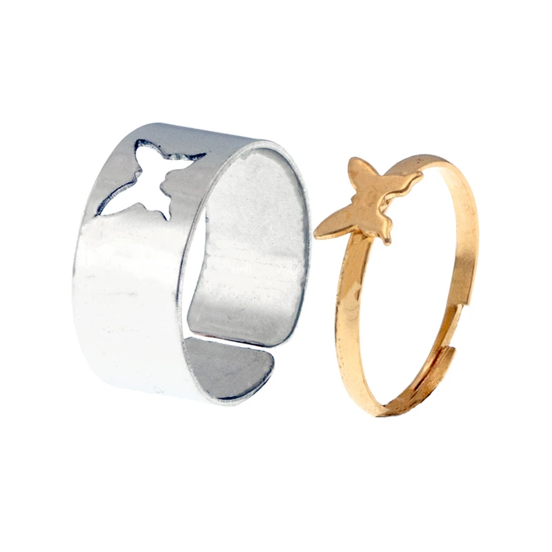 انگشتر زنانه برانت مدل مکمل پروانه بسته دو عددی