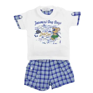 ست تی شرت و شلوارک نوزادی فیورلا مدل 2001