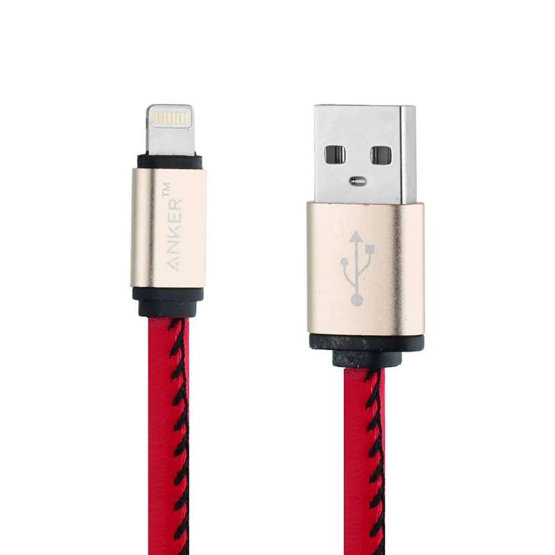 کابل تبدیل USB به لایتنینگ انکر مدل چرمی طول 1 متر