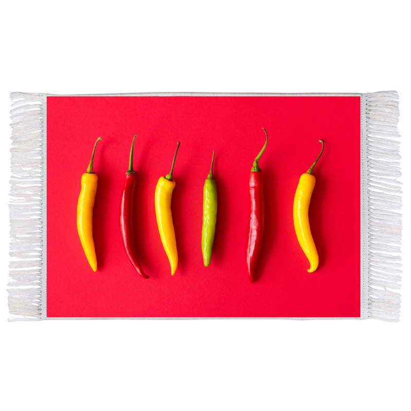 فرش ماشینی دیوارکوب اطلس آبی طرح فلفل دلمه مدل T1863