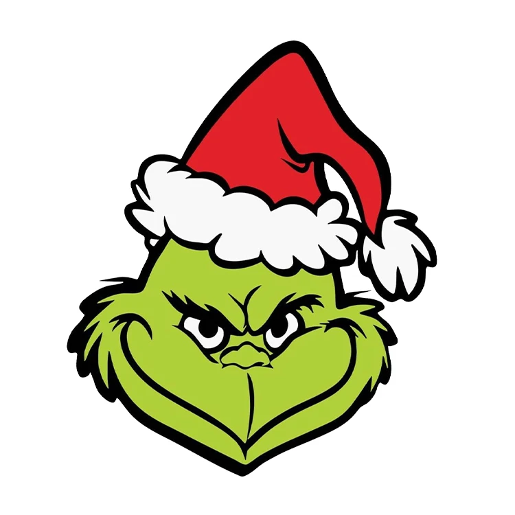 استیکر پارچه و لباس پاد آفرین مدل کریسمس طرح انیمیشن گرینچ کد S3127