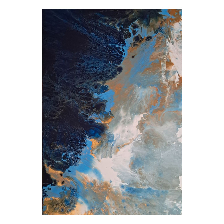 تابلو نقاشی اکریلیک به سبک آبستره مدل دریا