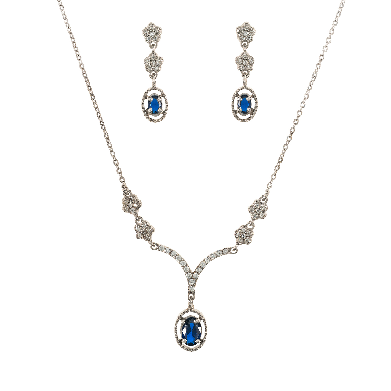 نیم ست نقره زنانه جواهری سون مدل 2541