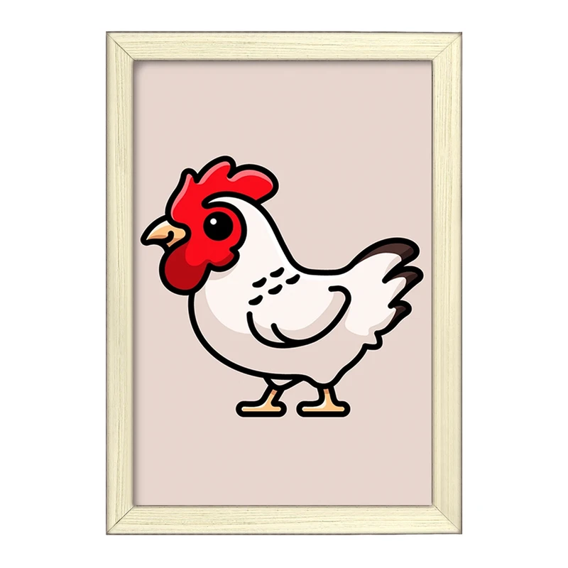 تابلو خندالو طرح حیوانات بامزه خروس کد 28193