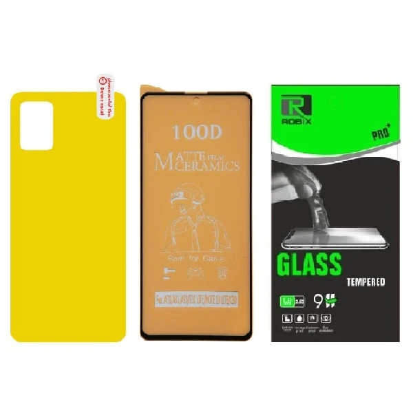 محافظ صفحه نمایش مات وپشت گوشی روبیکس مدل CR-A71 مناسب برای گوشی موبایل سامسونگ Galaxy A71