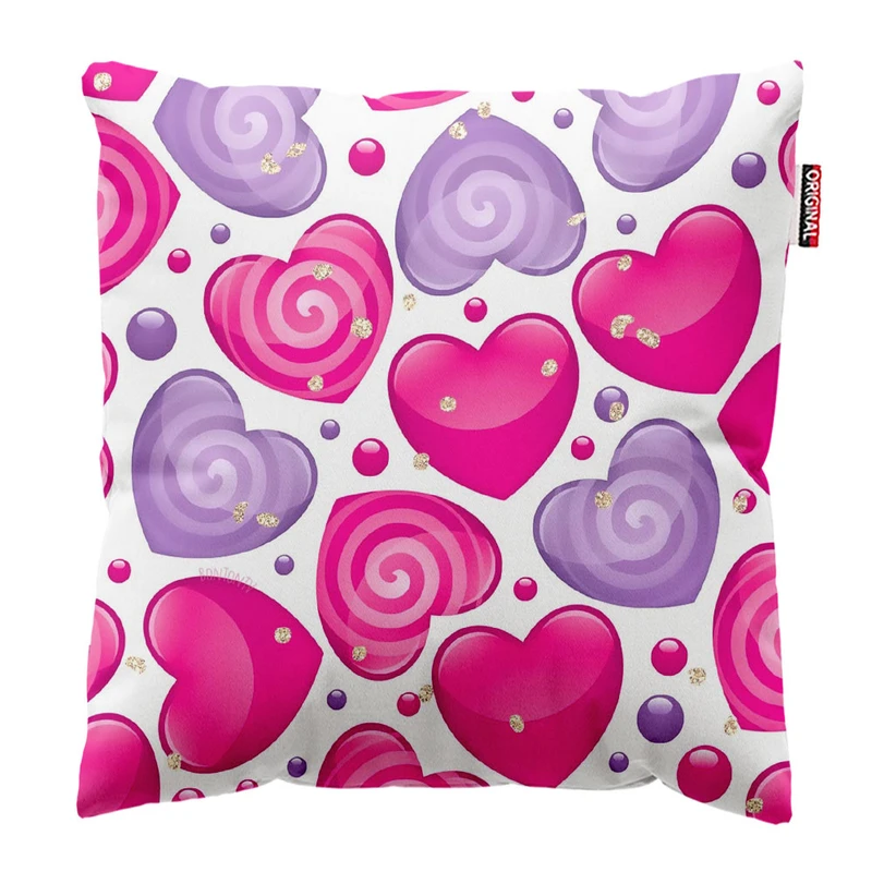  کوسن پاد آفرین طرح قلب کد 5000 سایز 30*30 سانتی متر