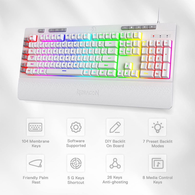 کیبورد مخصوص بازی ردراگون مدل SHIVA K512W