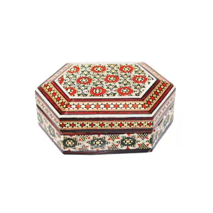 جا سکه ای خاتم کاری مدل شش ضلعی کد Hexagon8p5Rd