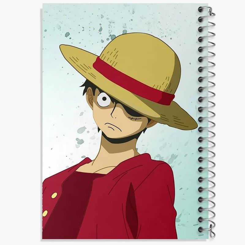 دفتر شطرنجی 50 برگ خندالو طرح لوفی دی مانگی انیمه وان پیس One Piece کد 11433