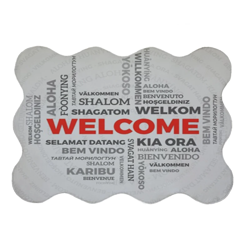 پادری مدل دالبر طرح WELCOME کد 8259 سایز 80x110 سانتی متر