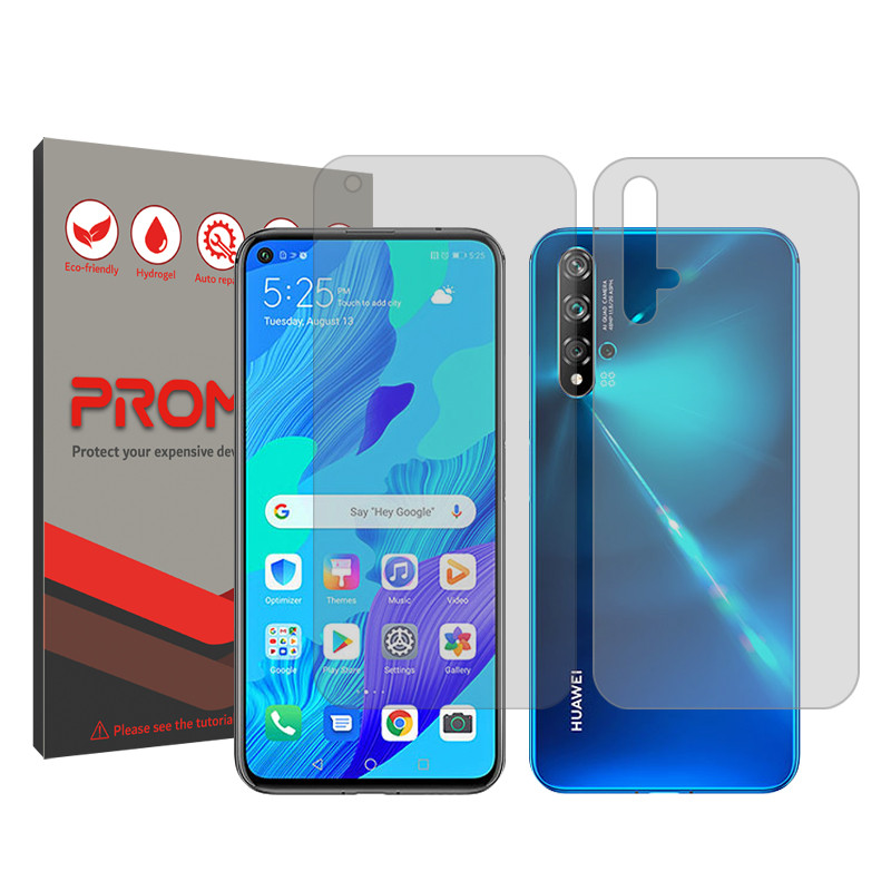 محافظ صفحه نمایش شفاف پرومیت مدل Resistant مناسب برای گوشی موبایل هوآوی nova 5Tبه همراه محافظ پشت گوشی