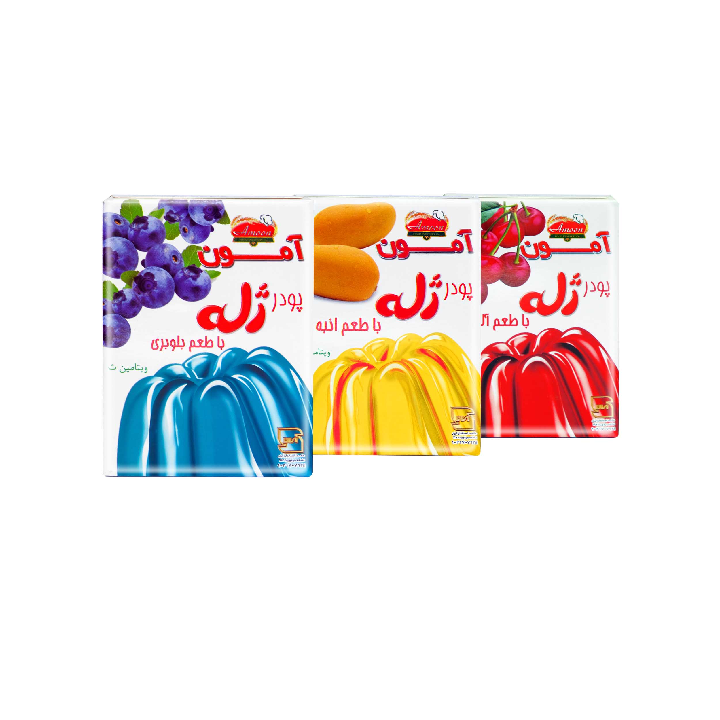 پودر ژله آمون - 100 گرم مجموعه 3 عددی