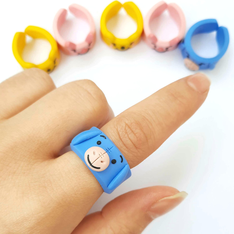 انگشتر دخترانه مدل وینی پو بسته 3 عددی