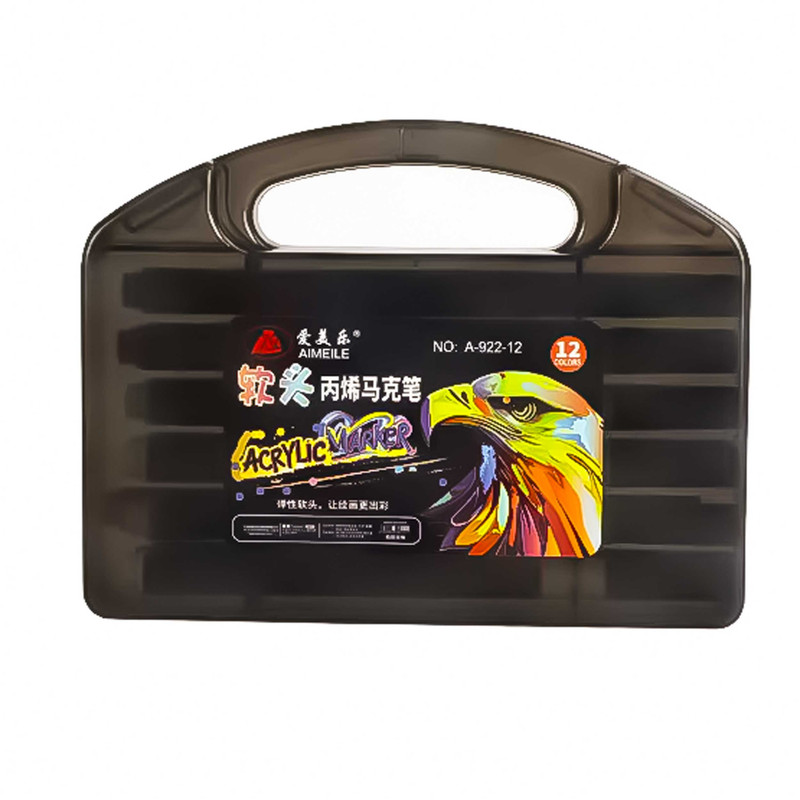  ماژیک رنگ آمیزی براش مدل اکرلیک مجموعه 12 عددی