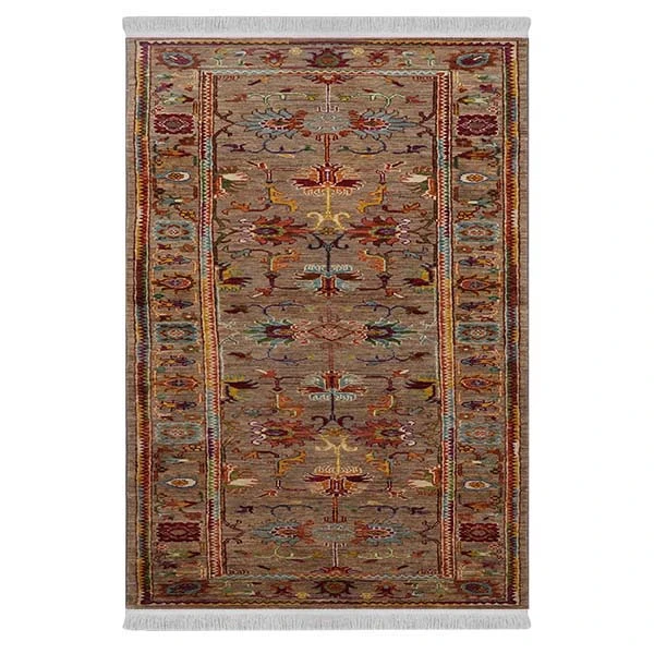 فرش پارچه‌ای دفه مدل فرشینه طرح مدرن کد 605