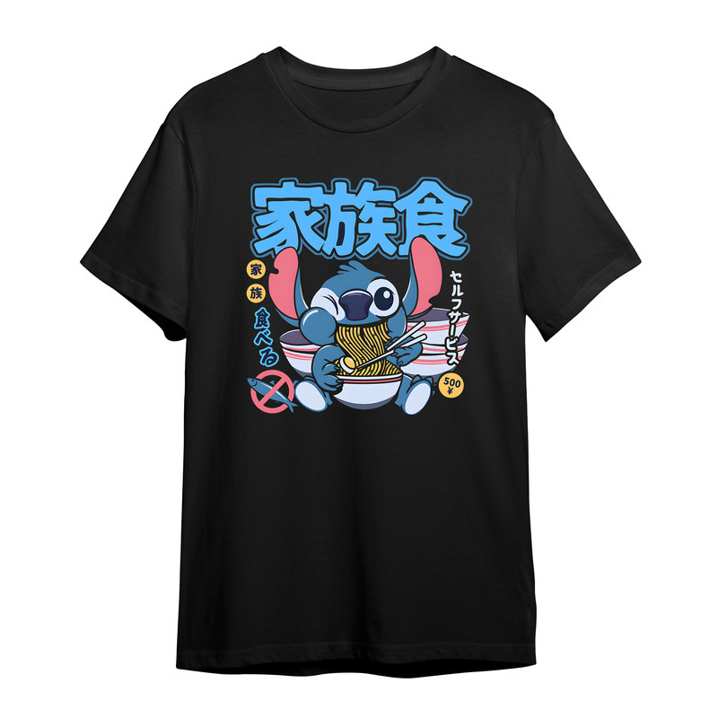 تی شرت آستین کوتاه مردانه مدل کارتون لیلو و استیچ ژاپنی