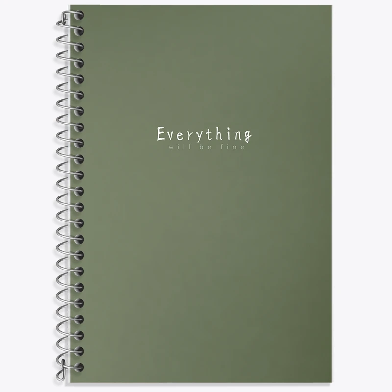 دفتر زبان 50 برگ خندالو مدل سه خط طرح Everything Will Be Fine کد F1108