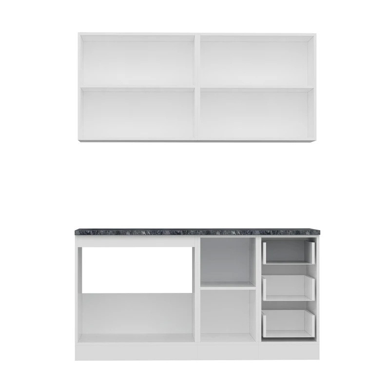 کابینت آشپزخانه فلفور کابینت مدل 160 cm مجموعه 5 عددی